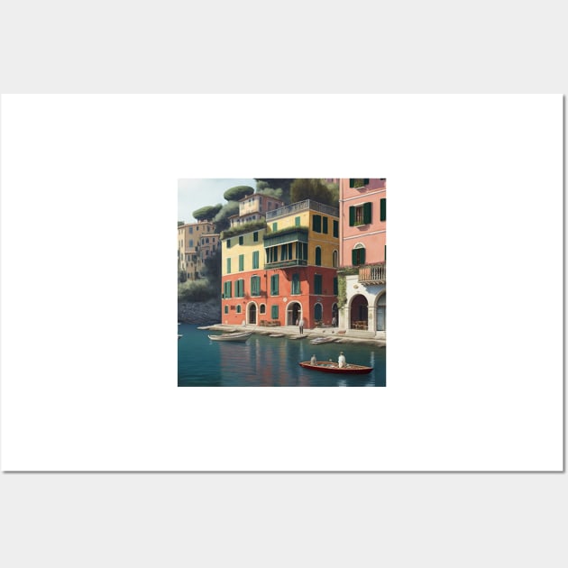 Portofino on the Ligurian Sea Wall Art by hamptonstyle